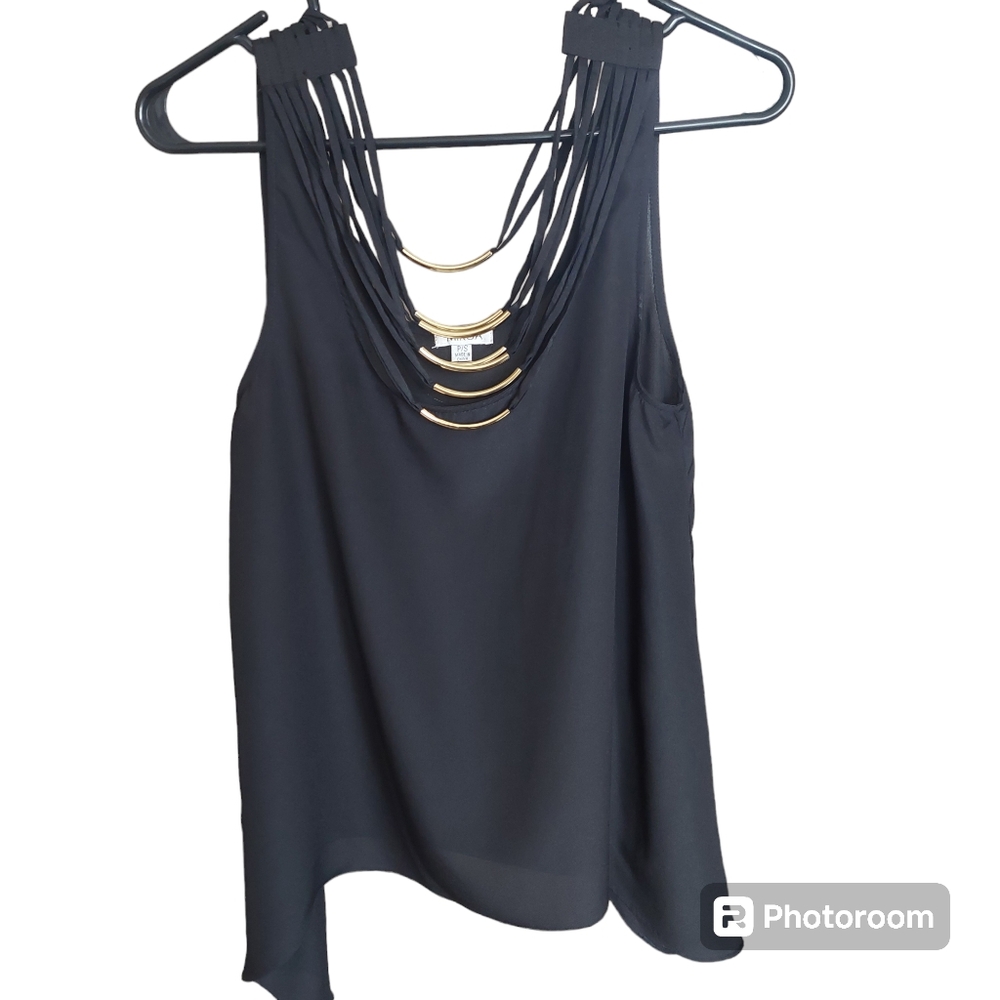 Black Chiffon Bouse